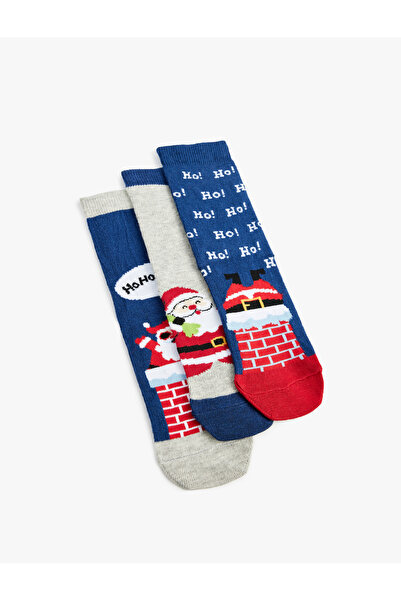 Koton Новогодишен комплект от 3 чифта памучни чорапи