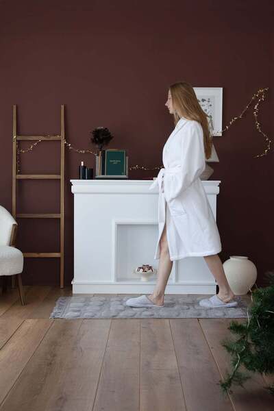 İrya Wall Single Bath Mat 100% Cotton 70X150 cm Gray