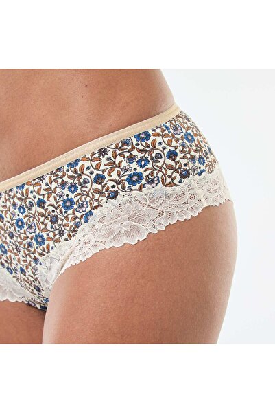 KİABİ Printed Microfiber Shorty Briefs WHITE