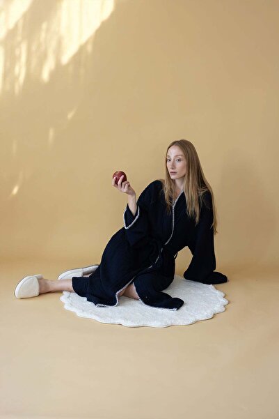 İrya Scallop Round Bath Mat Bamboo 90X90 Ecru