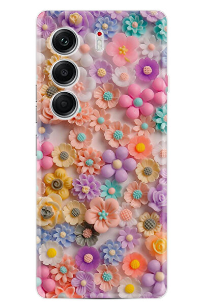 TECNO Camon 40 Pro Kılıf Boutique Baskılı Resimli Rengarenk Papatyalar Pcode ...