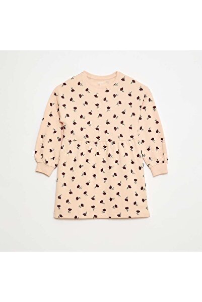 KİABİ Fleece Motif Dress (Unlined) PINK