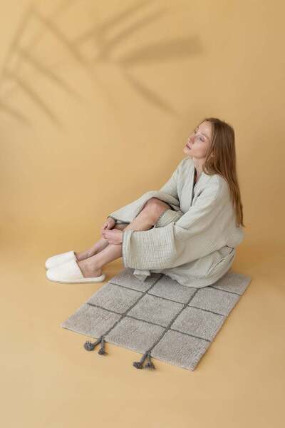 İrya Μοκέτα μπάνιου Elani 100% βαμβάκι 50x80 cm Μέντα