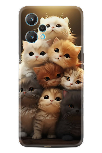 realme 9 Pro Kılıf Boutique Baskılı Resimli Kedicikler Pcode -027