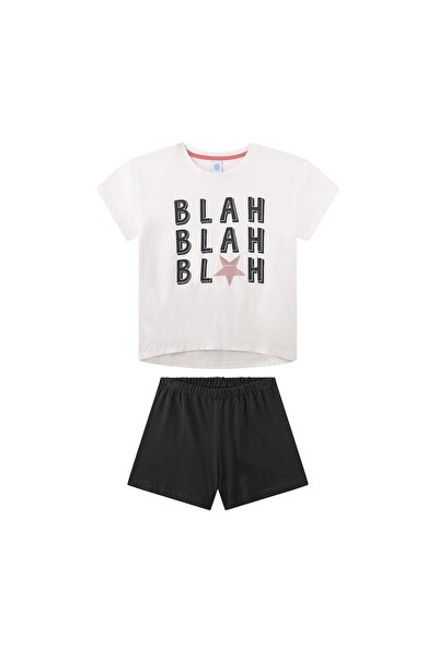 Sanetta Mädchen Schlafanzug, kurz - Teens, Blah, Shorty, Single Jersey, Baumw...