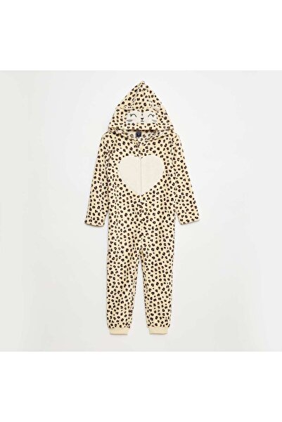 KİABİ بدلة نوم بيضاء بغطاء رأس متحركة