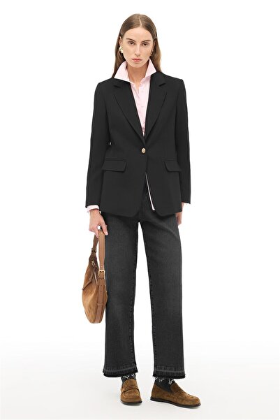 Perspective Siyah Klasik Yaka Ceket