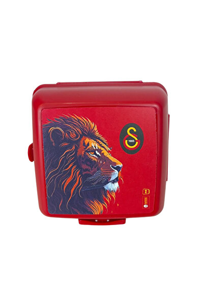 Galatasaray GS Lisanslı Kendinden Kaşık Çatallı Bölmeli Beslenme 2 Katlı Beslenme Kutusu