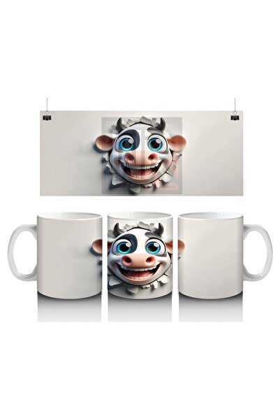 Wisdom Rain Single Heart Cow Mug Cup That Makes Children Love Milk