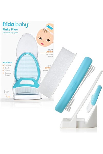 FridaBaby مجموعة ديرما فريدا ذا فليك فيكسر كرادل كاب - أبيض