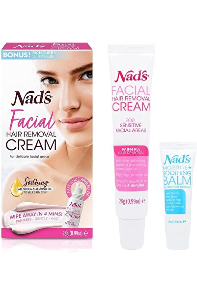 Nad's كريم إزالة شعر الوجه مع بلسم مهدئ، 28 جم
