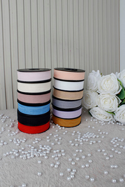 Mortex Cream Napoli Linen Ribbon 2.5 cm 20 m - Wedding, Engagement, Dowry, Gift, Decoration, Party