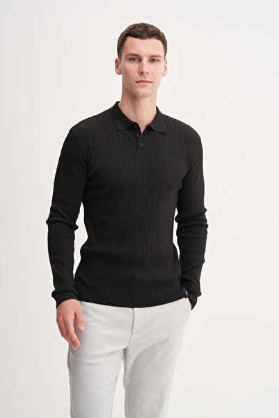 Cazador Premium Slim Fit Viscose Blend Polo Neck Sweater-33210