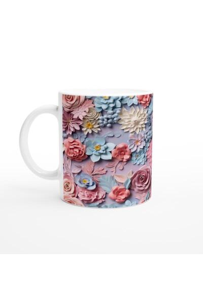 Wisdom Rain كوب باستيل دريم جاردن مزخرف بالزهور