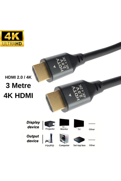 VOREX كابل جابل بريميوم HDMI 2.0 بطول 3 أمتار 4K@60 هرتز HDR عالي السرعة متوا...