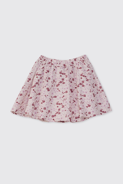 Panço Kız Çocuk Çiçek Desenli Ekru Etek