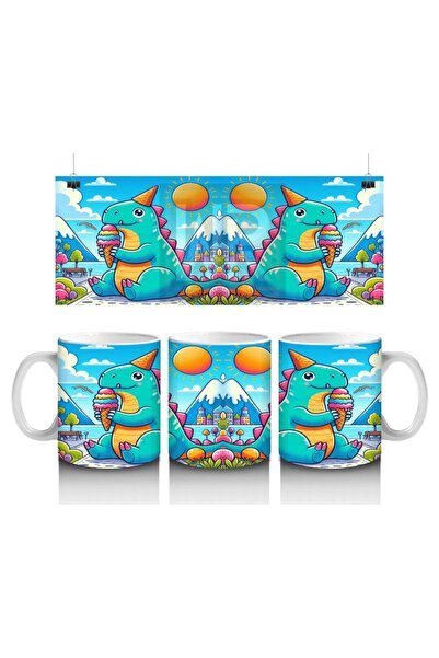 Wisdom Rain كوب ديناصور للحفلات يأكل الآيس كريم ويحب الحليب للأطفال