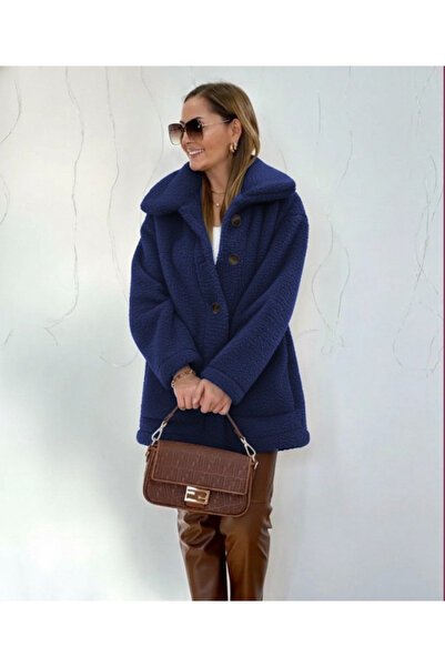 MODA Trend uzun kollu yakalı önden düğmeli kaban