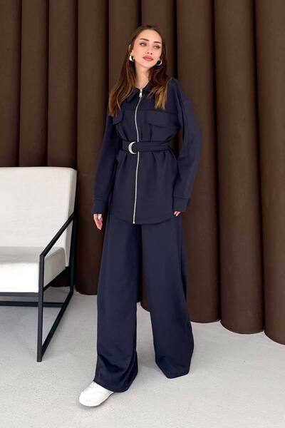 Melike Tatar Belted Modal Suit 3-4006