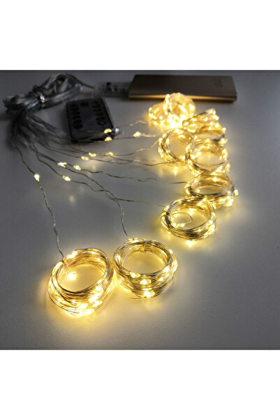 Coverzone 5 Meters Yellow Led Light – Decorative Lighting with USB Input, Remote Control, 8 Modes Copper Wire