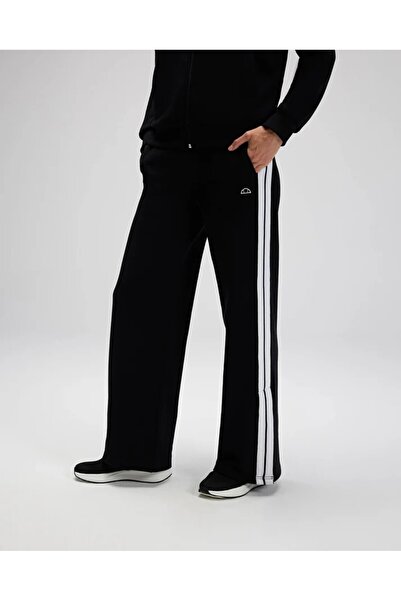 Ellesse Stripe Detailed Cotton Relaxed Fit Regular Waist Wide Leg Sweatpants Sweatpants Ef53