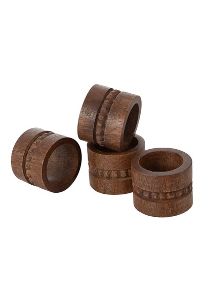 Mudo Concept Bead Napkin Ring Set-4 Pieces