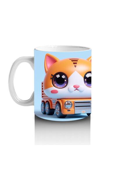 Wisdom Rain Minibus Cat Mug That Makes Children Love Milk