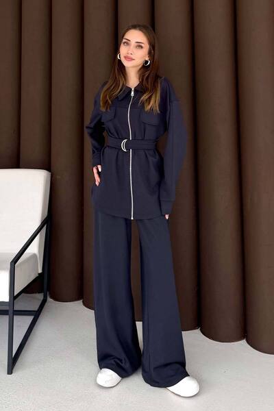 Melike Tatar Belted Modal Suit 3-4006