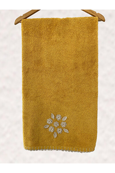 Türkühome Handcrafted Cotton Towel with Daisy Leaf Pattern |   Highly Absorbe...