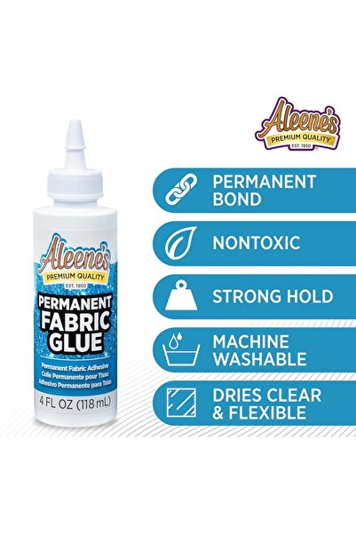 Aleene's Permanent Fabric Glue 24914 - Clear, 118 ml