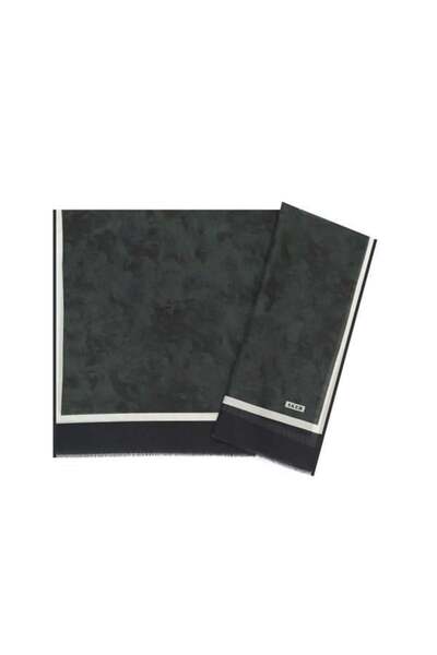 Aker Yaz Serinliği İpek Koton Şal - 7208777-412 Siyah Ekru