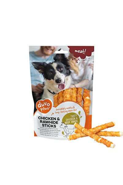 Duvo مكافأة الكلاب من أعواد اللحم والدجاج والجلد الخام - 100 غرام