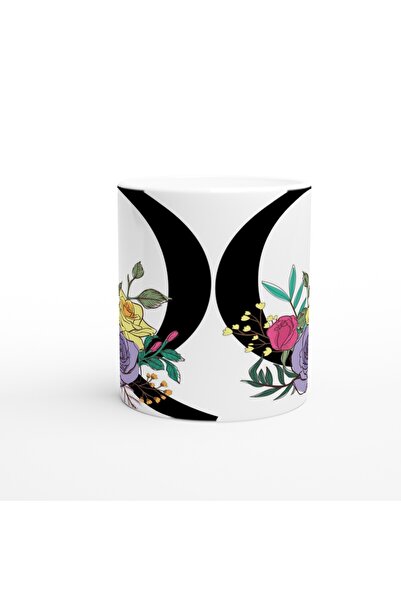 Wisdom Rain Letter Q Letter Mug with Flower Motif