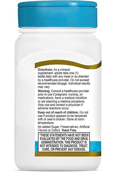 21st Century Chromium Picolinate, 200 mcg, 100 Tablets