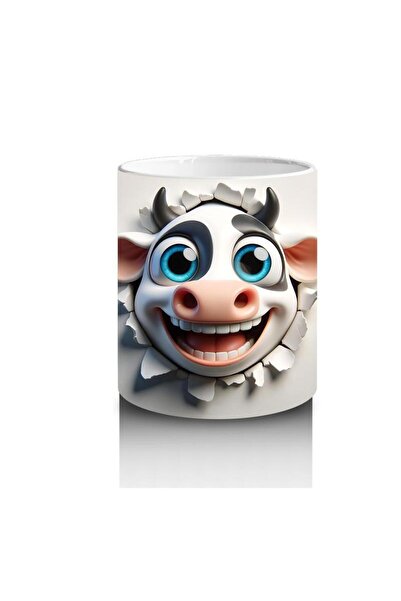 Wisdom Rain Single Heart Cow Mug Cup That Makes Children Love Milk