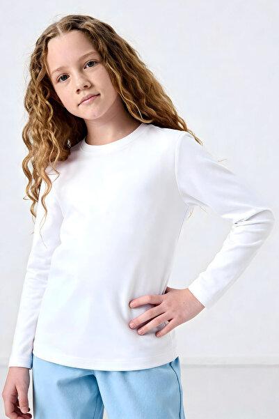 TOMMY LIFE Standard Fit Basic O Neck 2-Pack White Unisex Kids T-Shirt - 11328-11329