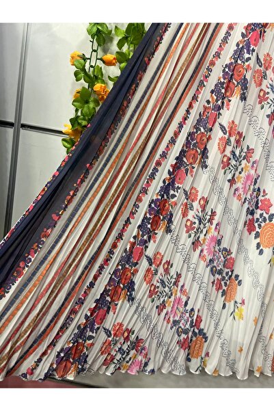 edu collection Φούστα από σιφόν με σχέδιο με επένδυση από καμπάνα