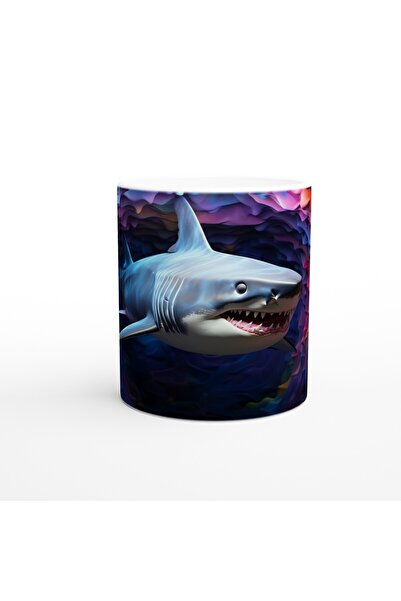 Wisdom Rain Shark Amongst Rainbow Corals Underwater Themed Mug