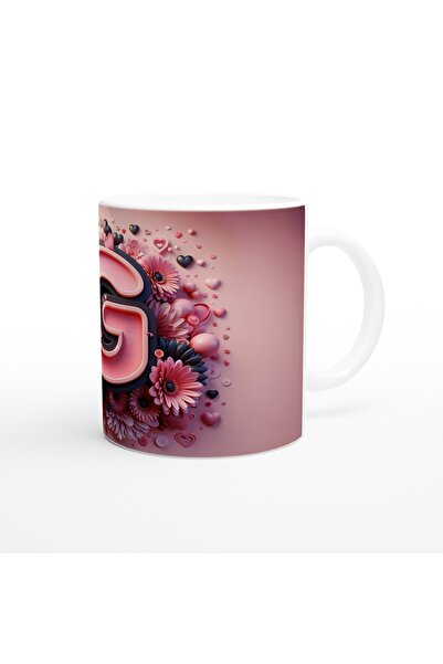 Wisdom Rain Letter g Vivid Colored Letter Mug