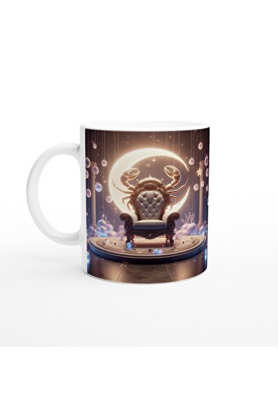 Wisdom Rain Cancer Zodiac Printed Coffee Cup - Galactic Throne Room Themed Vs3