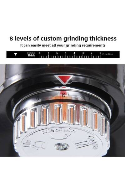 Generic 150W Electric Coffee Bean Grinder 8 Adjustable Levels 250g Hopper Automatic Mill Machine Black