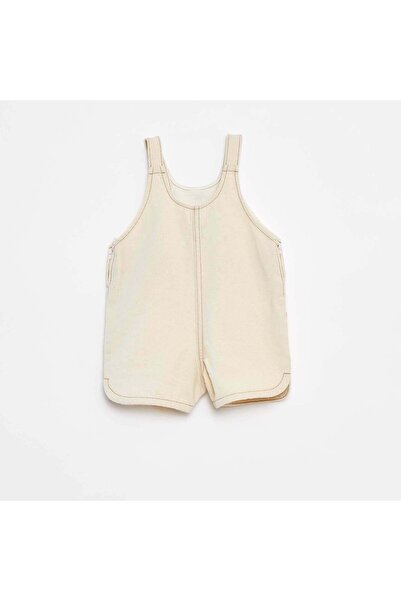 KİABİ Linen-blend dungarees WHITE