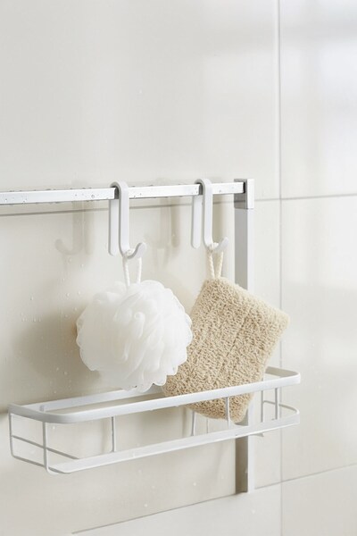 Sas Haus 4 Adet Plastik Kanca Askı Banyo Mutfak Rafları Için Beyaz