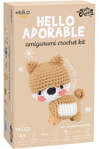 Liva Craft Hello Adorable Amigurumi Kit Puppy Dog 11.5 cm