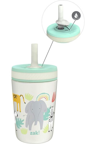 Zak! Designs Zak Designs Kelso Insulated Stainless Steel Sippy Cup, 12oz - Safari
