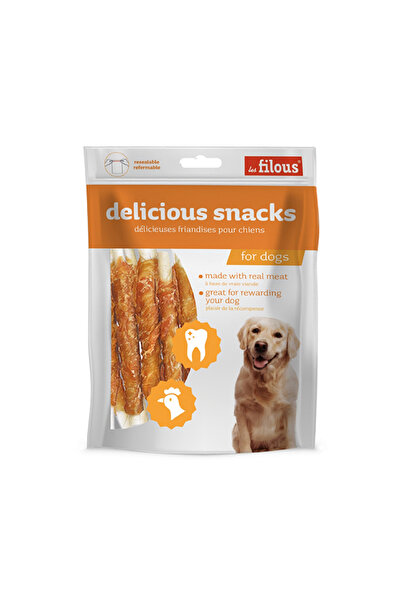 Les Filous مكافآت الكلاب من جلد الدجاج الخام - 100 غرام