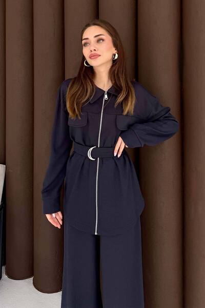 Melike Tatar Belted Modal Suit 3-4006