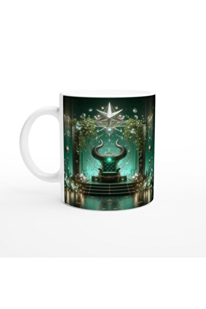 Wisdom Rain Taurus Printed Coffee Cup - Galactic Throne Room Themed Vs1