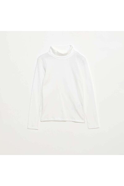 KİABİ Plain Roll Neck Top WHITE