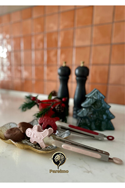 Parsimo ملقط سيليكون على شكل رجل كوكيز رأس السنة الجديدة 18 سم متوافق مع المق...